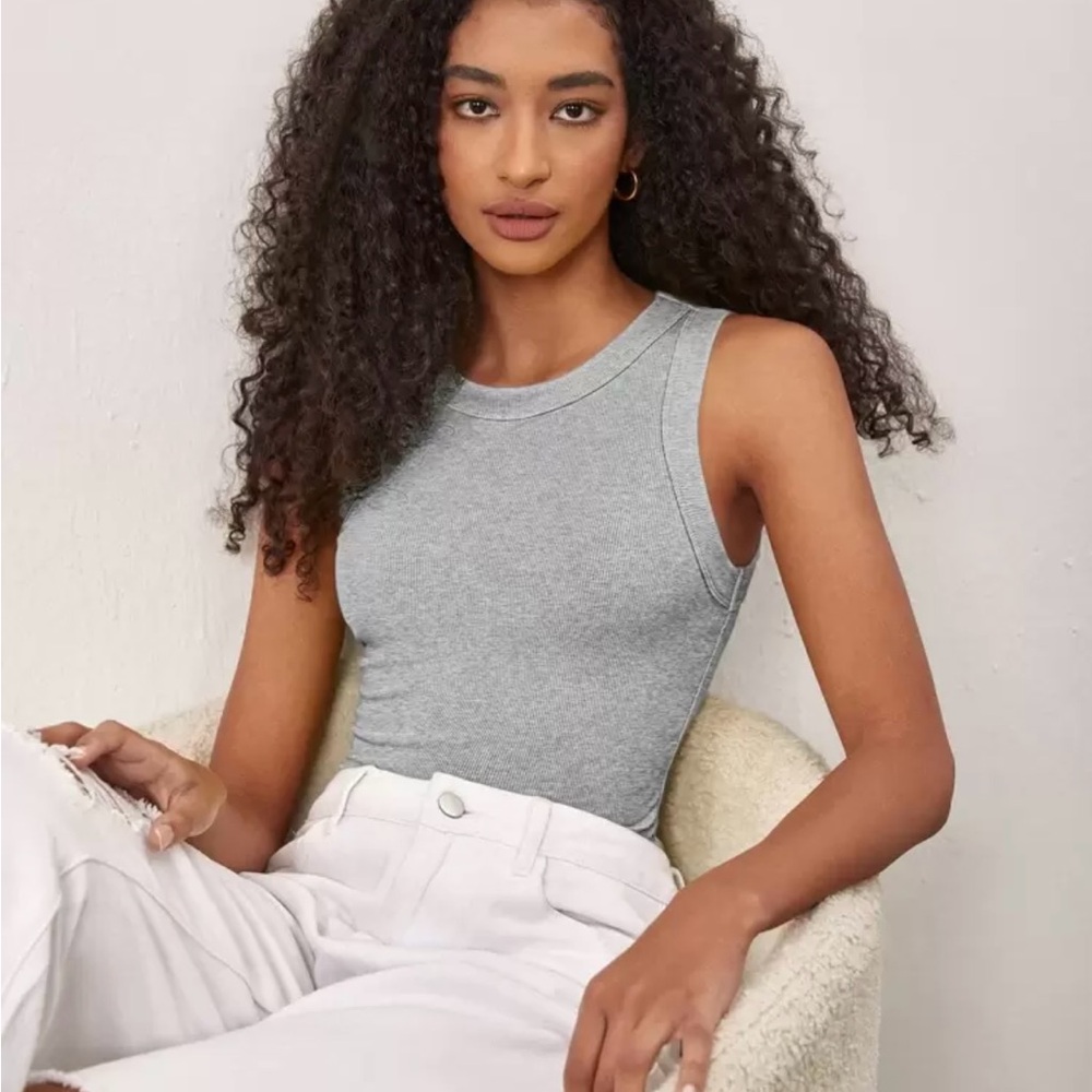 SHEIN Heather Gray Tank Top